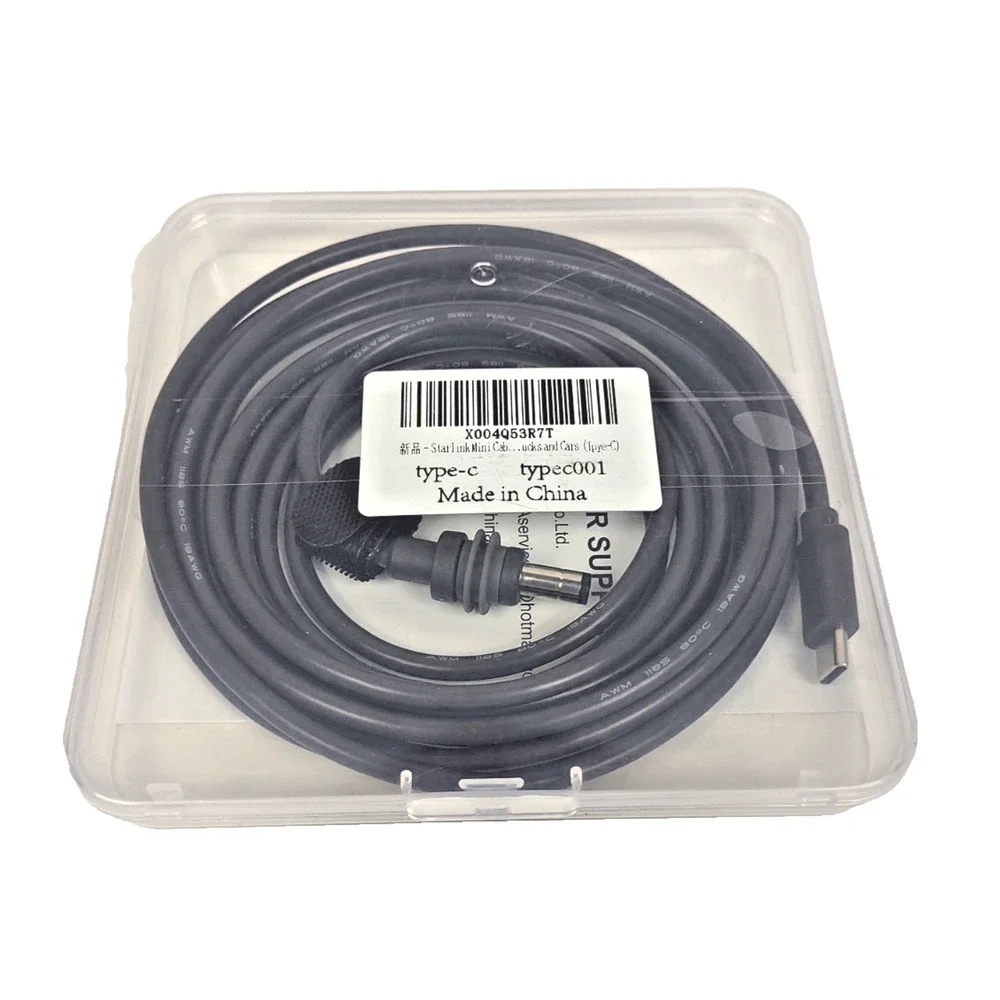 Starlink Mini USB C to DC Power Cable, 10FT/3M Portable USB Type-C Input to DC